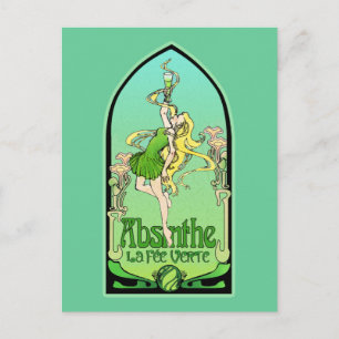 Absinthe Art Nouveau Briefkaart