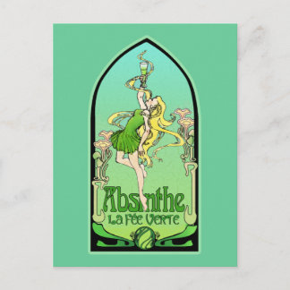 Absinthe Art Nouveau Briefkaart