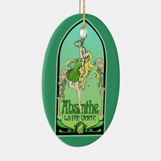 Absinthe Art Nouveau Keramisch Ornament (Rechts)