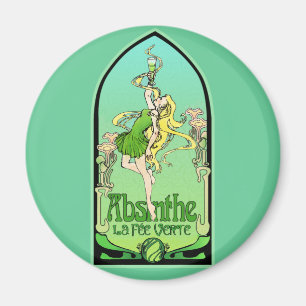 Absinthe Art Nouveau Magneet