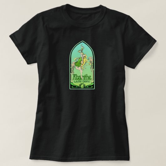 Absinthe Art Nouveau T-shirt (Design voorkant)