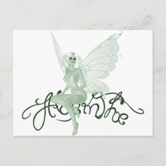 Absinthe Art Signature Green Fairy - Absinthe Briefkaart (Voorkant)