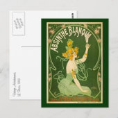  Absinthe Blanqui Advertisement Briefkaart (Voorkant / Achterkant)