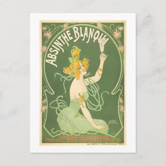Absinthe Blanqui Nover Fine Art Briefkaart (Voorkant)
