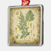 Absinthe Botanische Collage Metalen Ornament (Links)