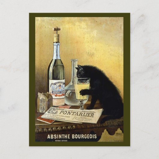  Absinthe Bourgeois Advertisement Briefkaart (Voorkant)