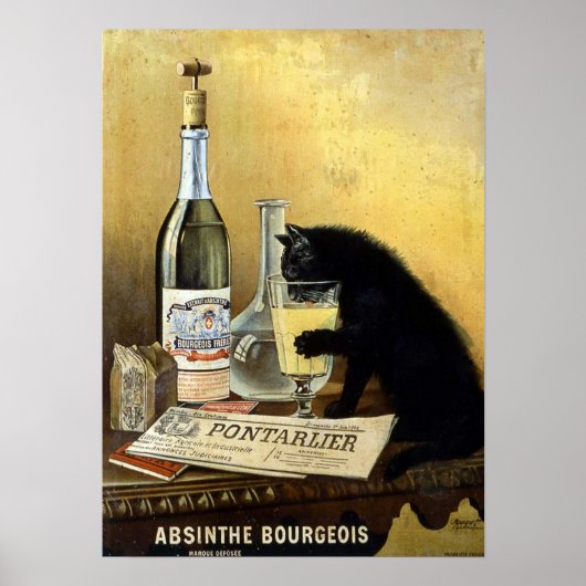  Absinthe Bourgeois Advertisement Poster (Voorkant)