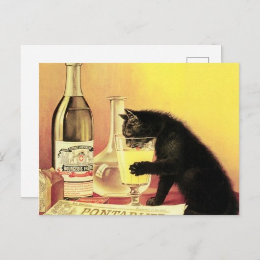 Absinthe Bourgeois Briefkaart (Voorkant / Achterkant)