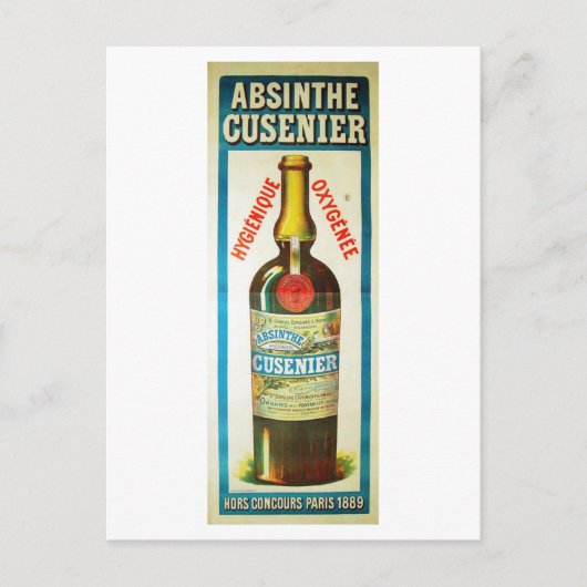 ABSINTHE CUSENIER BRIEFKAART (Voorkant)