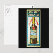 ABSINTHE CUSENIER BRIEFKAART (Voorkant / Achterkant)