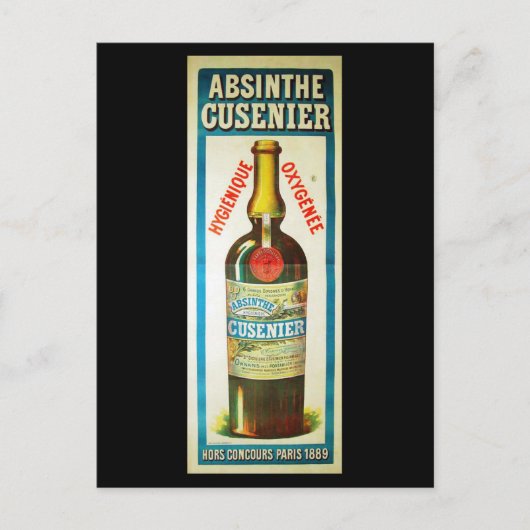 ABSINTHE CUSENIER BRIEFKAART (Voorkant)