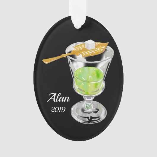 Absinthe Drink Personalized Ornament (voorkant)