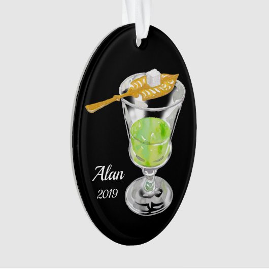 Absinthe Drink Personalized Ornament (voorkant)