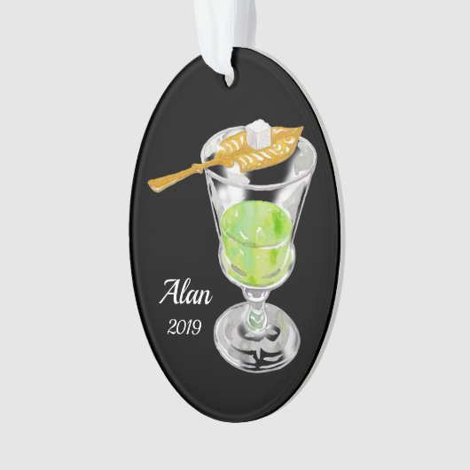 Absinthe Drink Personalized Ornament (voorkant)