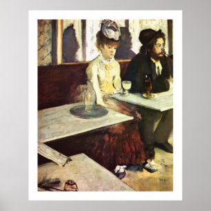 Absinthe Drinker door Edgar Degas Poster