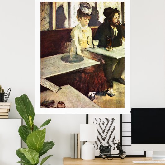 Absinthe Drinker door Edgar Degas Poster (Thuiskantoor)
