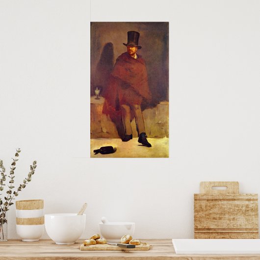 Absinthe Drinker door Edouard Manet Poster (Keuken)