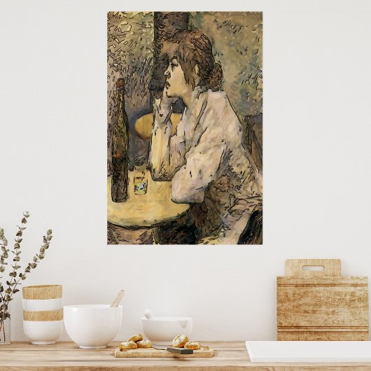 Absinthe Drinker, Frans kwartier Poster (Keuken)