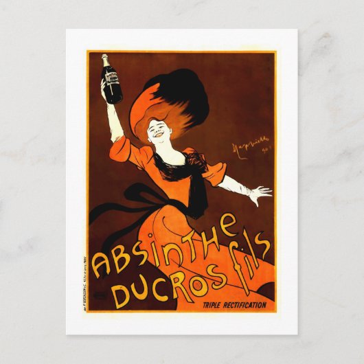 Absinthe Ducros Fils Leonetto Cappiello Fine Art Briefkaart (Voorkant)