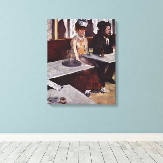 Absinthe - Edgar Degas - c1876 Canvas Afdruk (Insitu (Houten vloer))