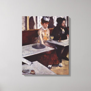Absinthe - Edgar Degas - c1876 Canvas Afdruk