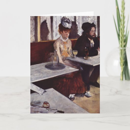 Absinthe - Edgar Degas - c1876 Kaart (Voorkant)