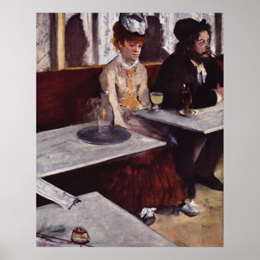 Absinthe - Edgar Degas - c1876 Poster (Voorkant)