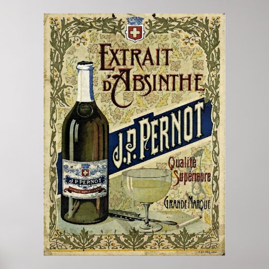 Absinthe Extrait J.P.Pernot Poster (Voorkant)