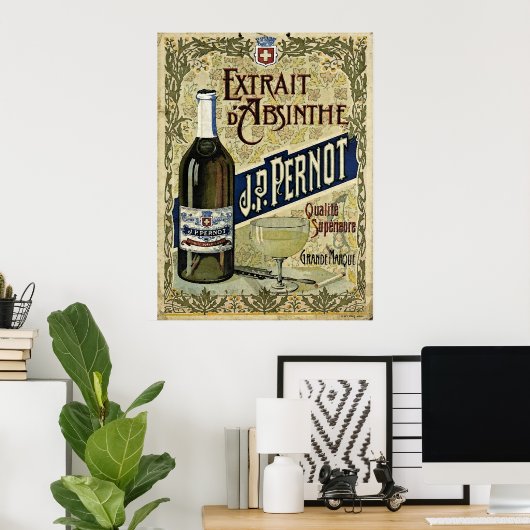 Absinthe Extrait J.P.Pernot Poster (Thuiskantoor)