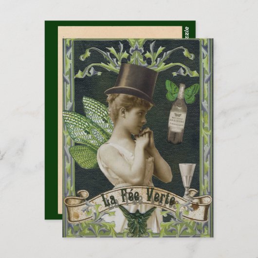 Absinthe Fairy Briefkaart (Voorkant / Achterkant)