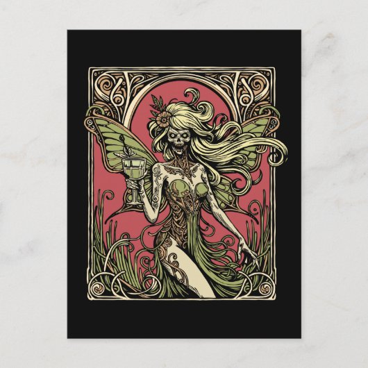 Absinthe Fairy Briefkaart (Voorkant)
