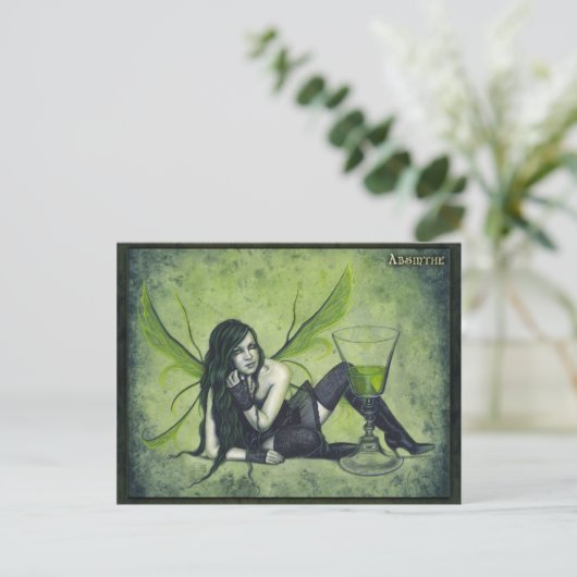 Absinthe Fairy Briefkaart (Staand voorkant)