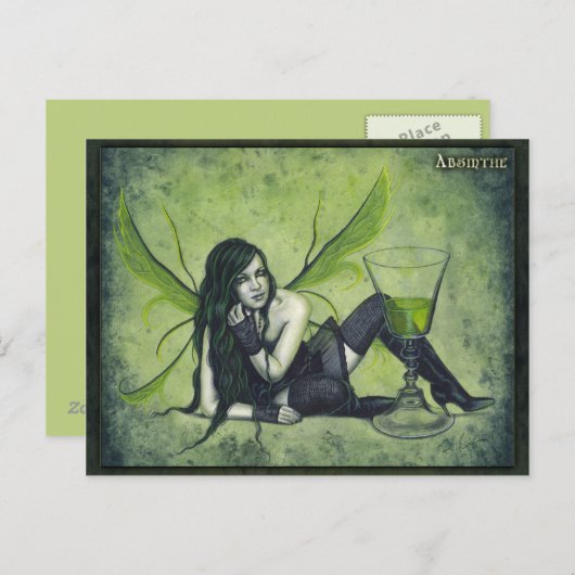 Absinthe Fairy Briefkaart (Voorkant / Achterkant)
