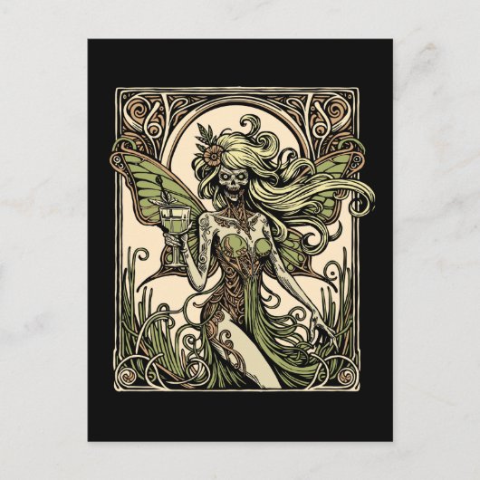 Absinthe Fairy Briefkaart (Voorkant)