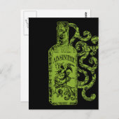 Absinthe-flessenzols Briefkaart (Voorkant / Achterkant)