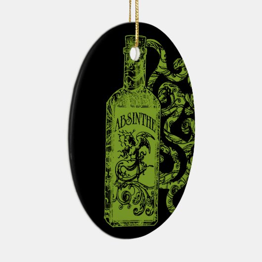 Absinthe-flessenzols Keramisch Ornament (Rechts)