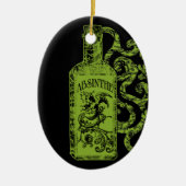 Absinthe-flessenzols Keramisch Ornament (Voorkant)