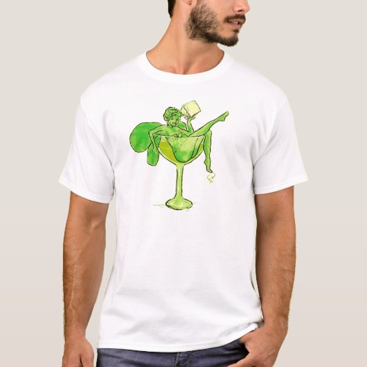 Absinthe Girl in Glass (geen tekst) T-shirt (Voorkant)