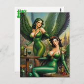 Absinthe Green Fairies Briefkaart (Voorkant / Achterkant)
