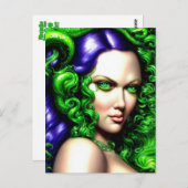 Absinthe Green Fairy Briefkaart (Voorkant / Achterkant)