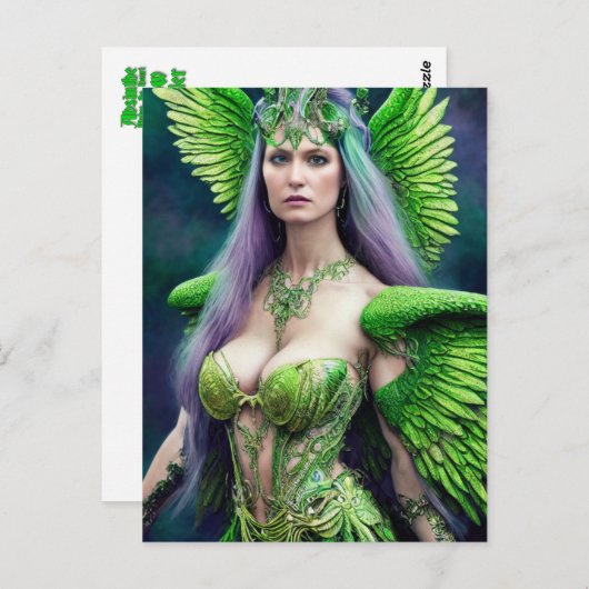 Absinthe Green Fairy Briefkaart (Voorkant / Achterkant)