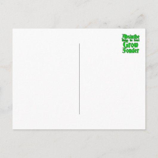 Absinthe Green Fairy Briefkaart (Achterkant)