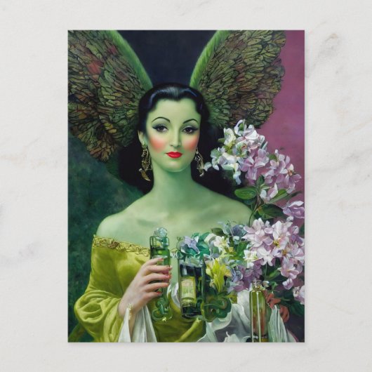 Absinthe Green Fairy Briefkaart (Voorkant)