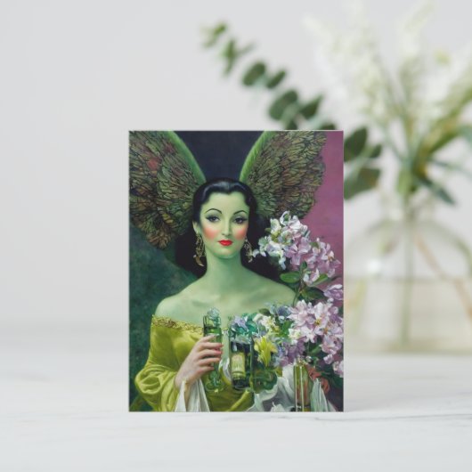 Absinthe Green Fairy Briefkaart (Staand voorkant)