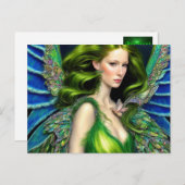 Absinthe Green Fairy Briefkaart (Voorkant / Achterkant)