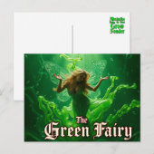 Absinthe Green Fairy Briefkaart (Voorkant / Achterkant)