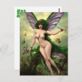 Absinthe Green Fairy Briefkaart (Voorkant / Achterkant)