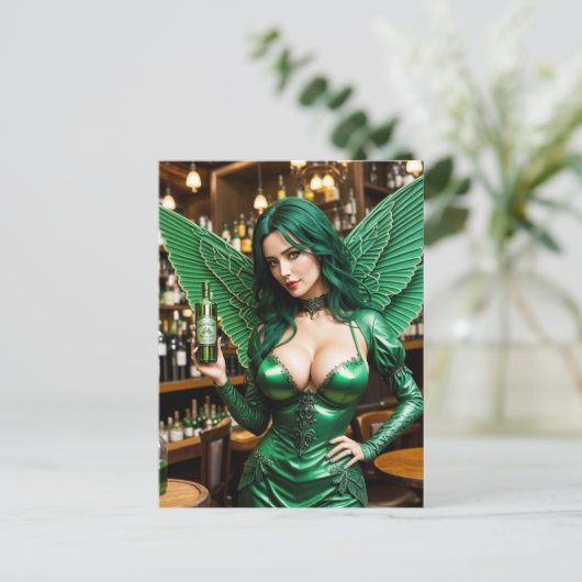 Absinthe Green Fairy Briefkaart (Staand voorkant)