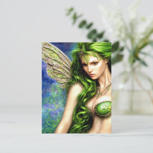 Absinthe Green Fairy Briefkaart (Staand voorkant)