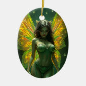 Absinthe Green Fairy Ceramic Ornament (Voorkant)